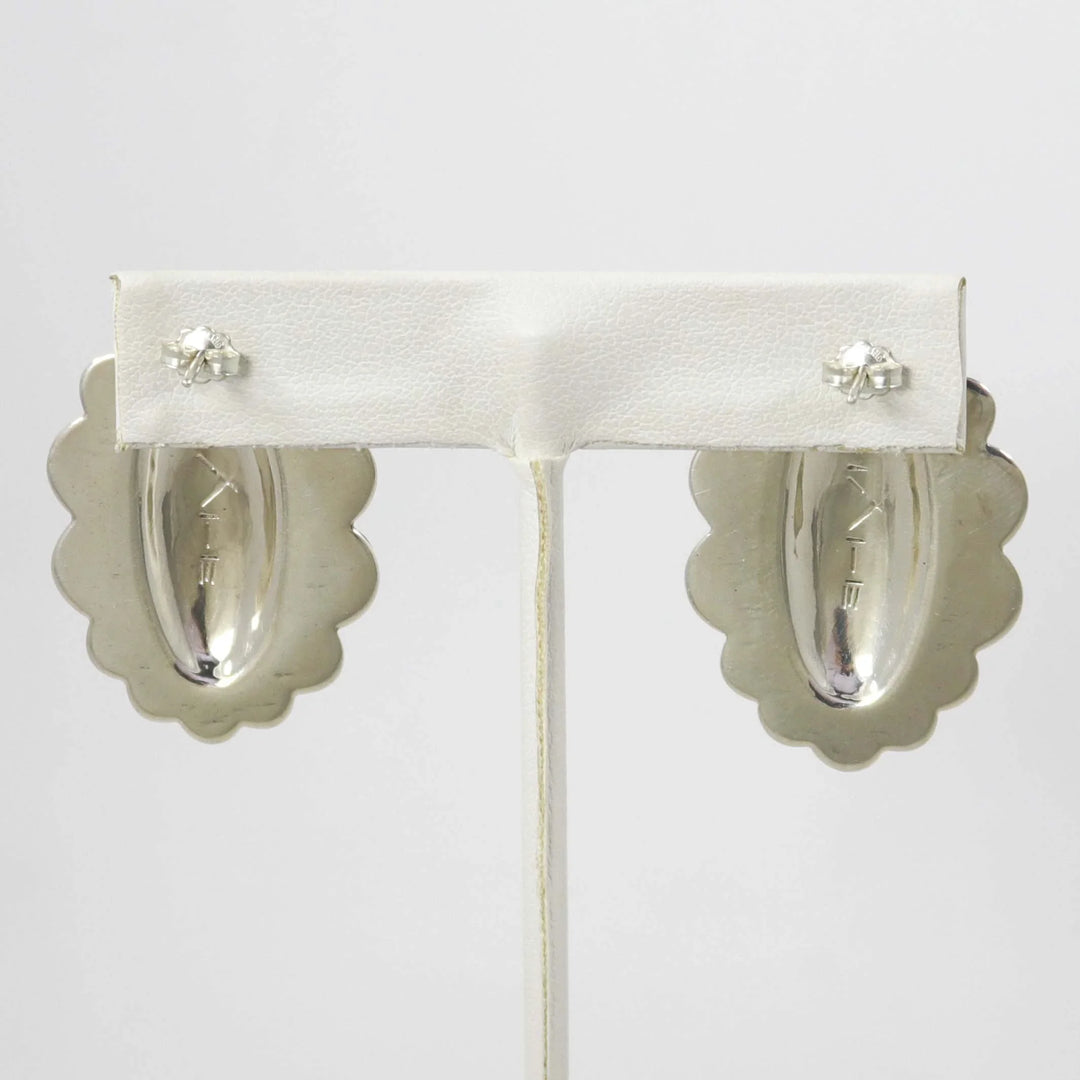 Stamped Silver Earrings by Fidel Bahe - Garland's