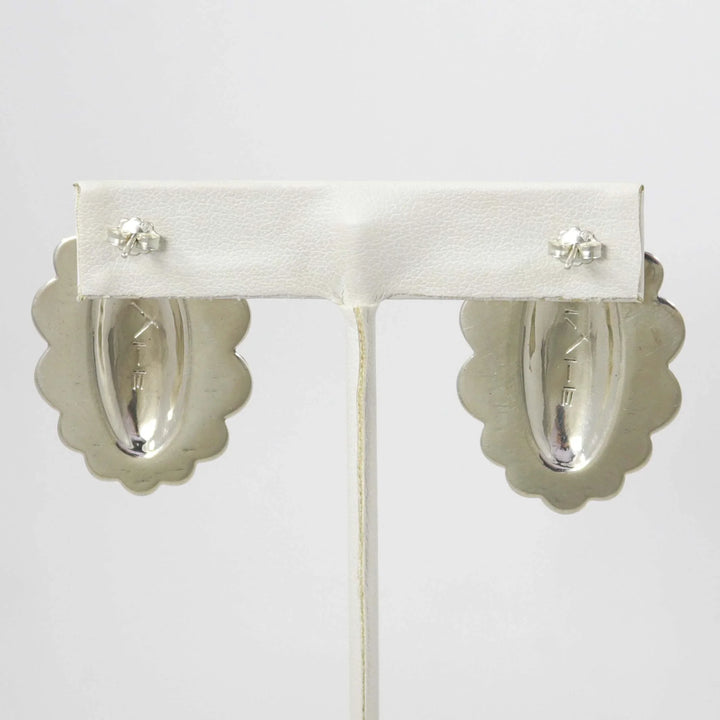 Stamped Silver Earrings by Fidel Bahe - Garland's