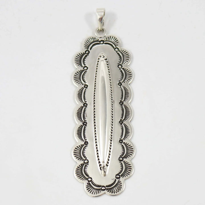 Stamped Silver Pendant by Fidel Bahe - Garland's