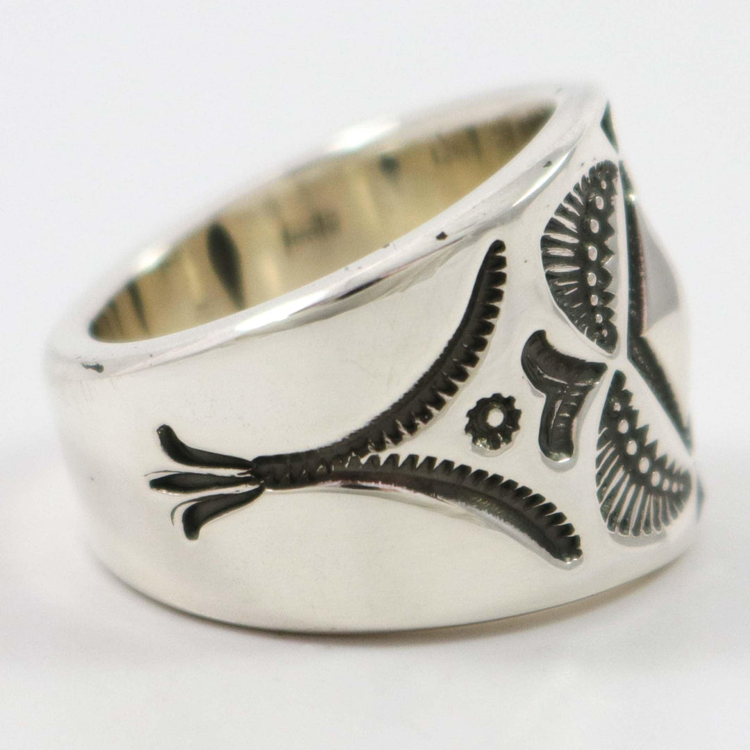 Stamped Silver Ring by Jennifer Curtis - Garland's