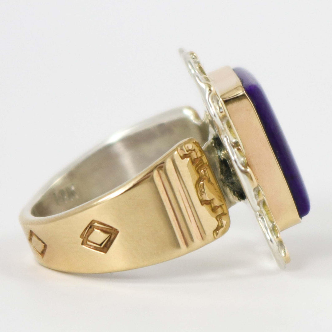 Sugilite and Gold Ring by Dina Huntinghorse - Garland's