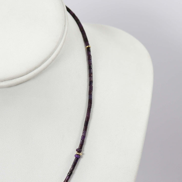 Sugilite, Opal, and Gold Necklace by Melanie and Michael Lente - Garland's