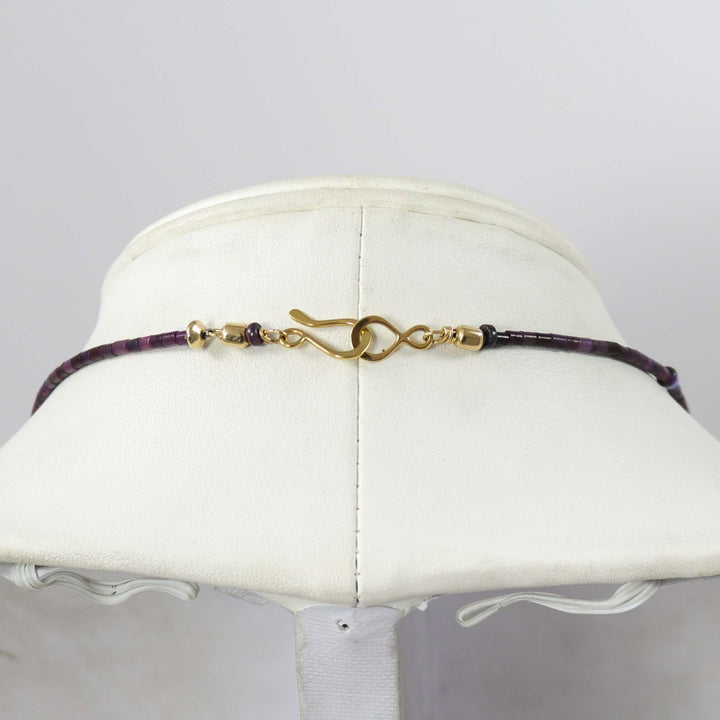 Sugilite, Opal, and Gold Necklace by Melanie and Michael Lente - Garland's