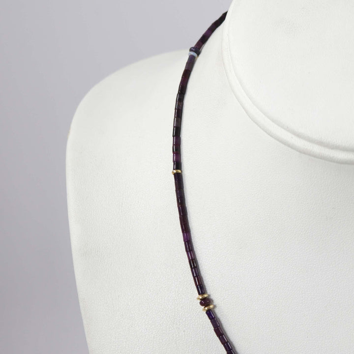 Sugilite, Opal, and Gold Necklace by Melanie and Michael Lente - Garland's