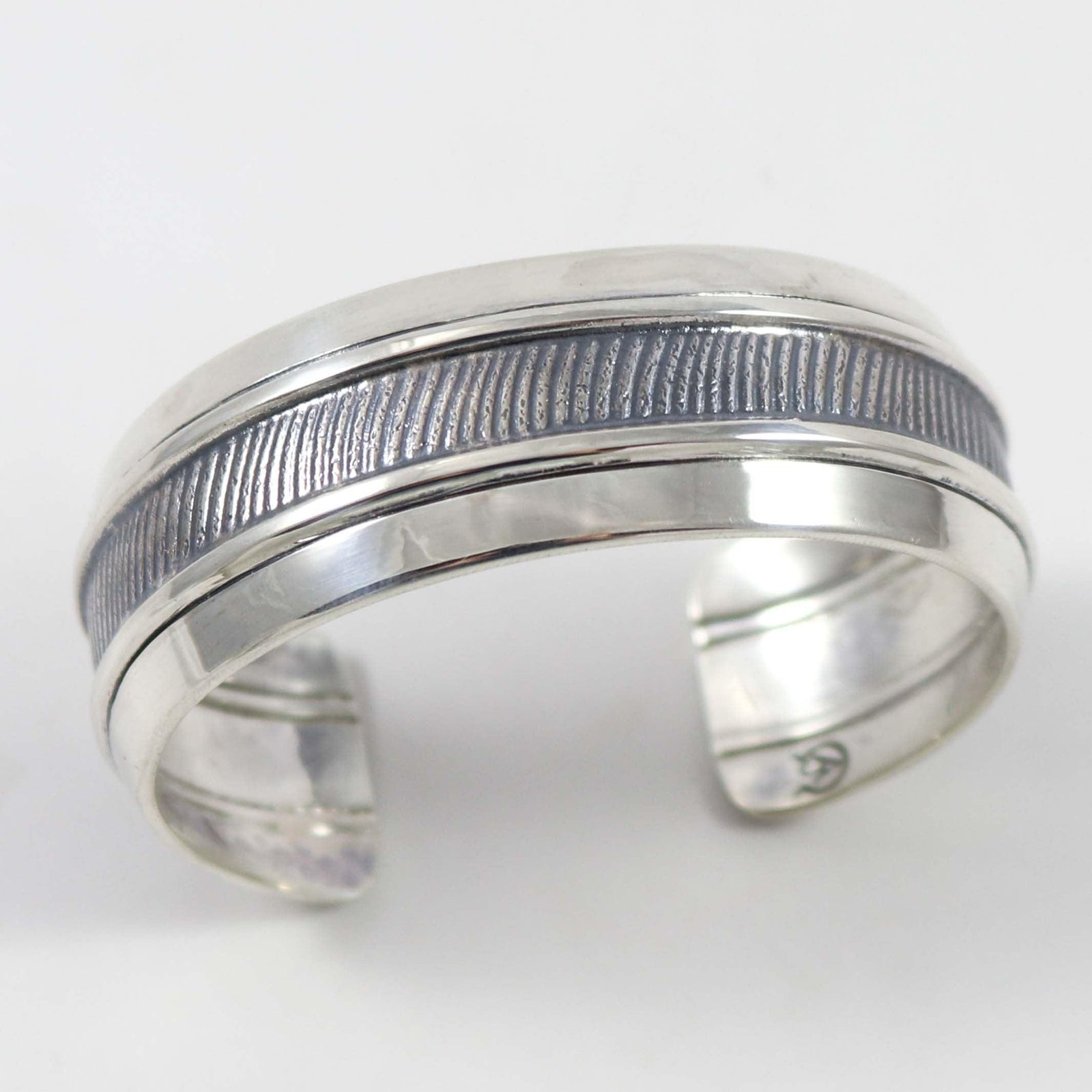 Textured Silver Cuff by Al Joe - Garland's