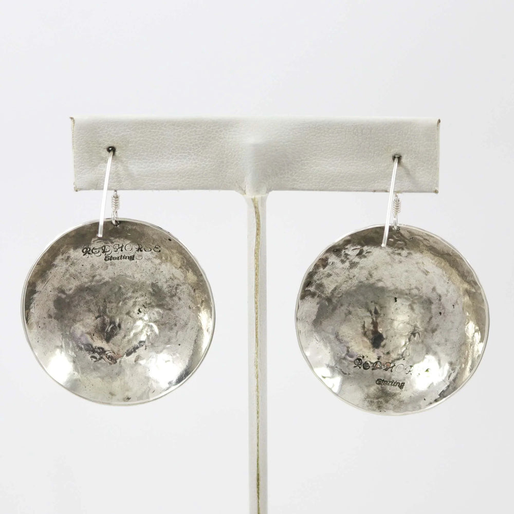 Textured Silver Earrings by Anthony Redhorse - Garland's