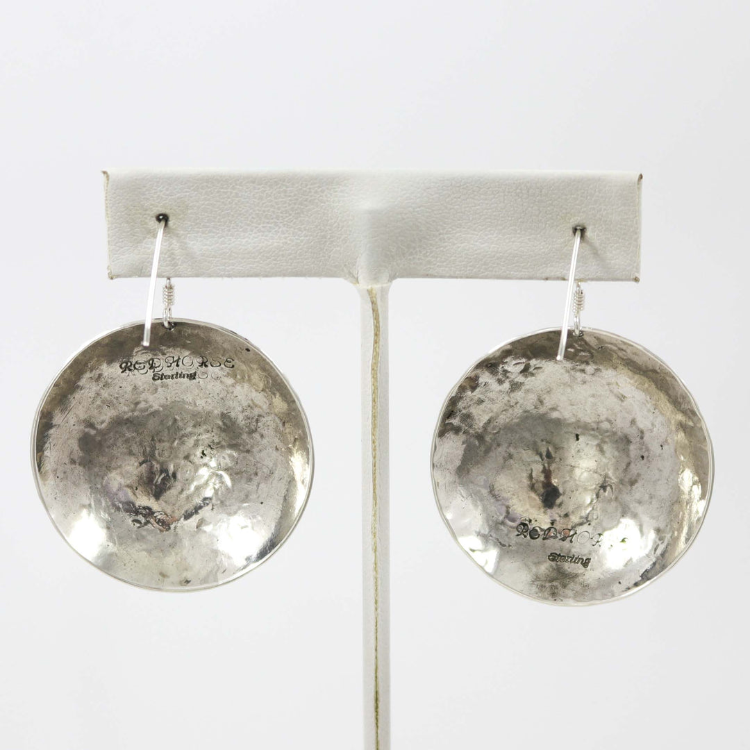 Textured Silver Earrings by Anthony Redhorse - Garland's