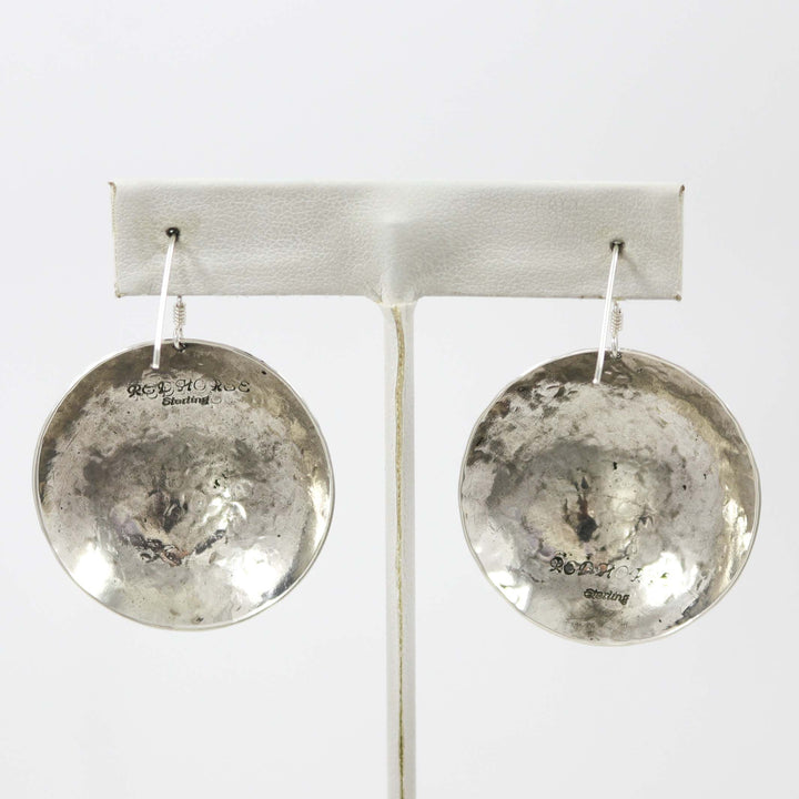 Textured Silver Earrings by Anthony Redhorse - Garland's