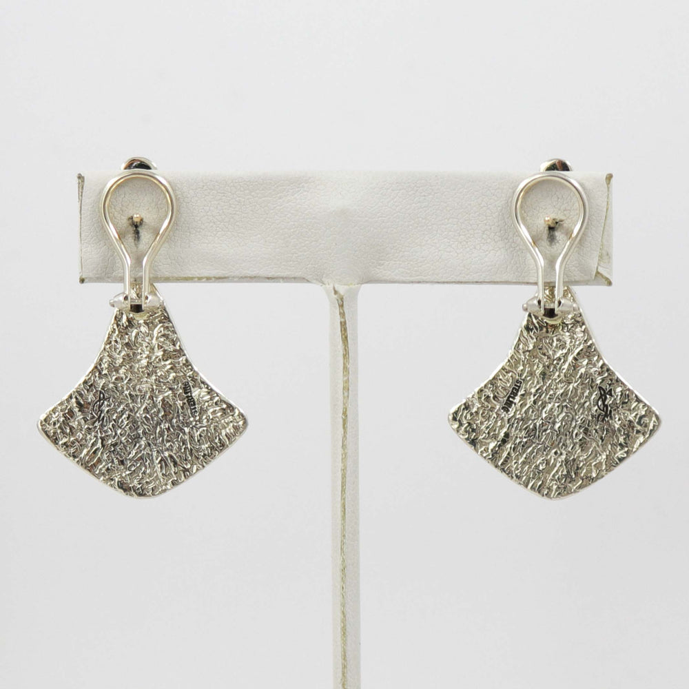 Turquoise and Chalcedony Earrings by Duane Maktima - Garland's