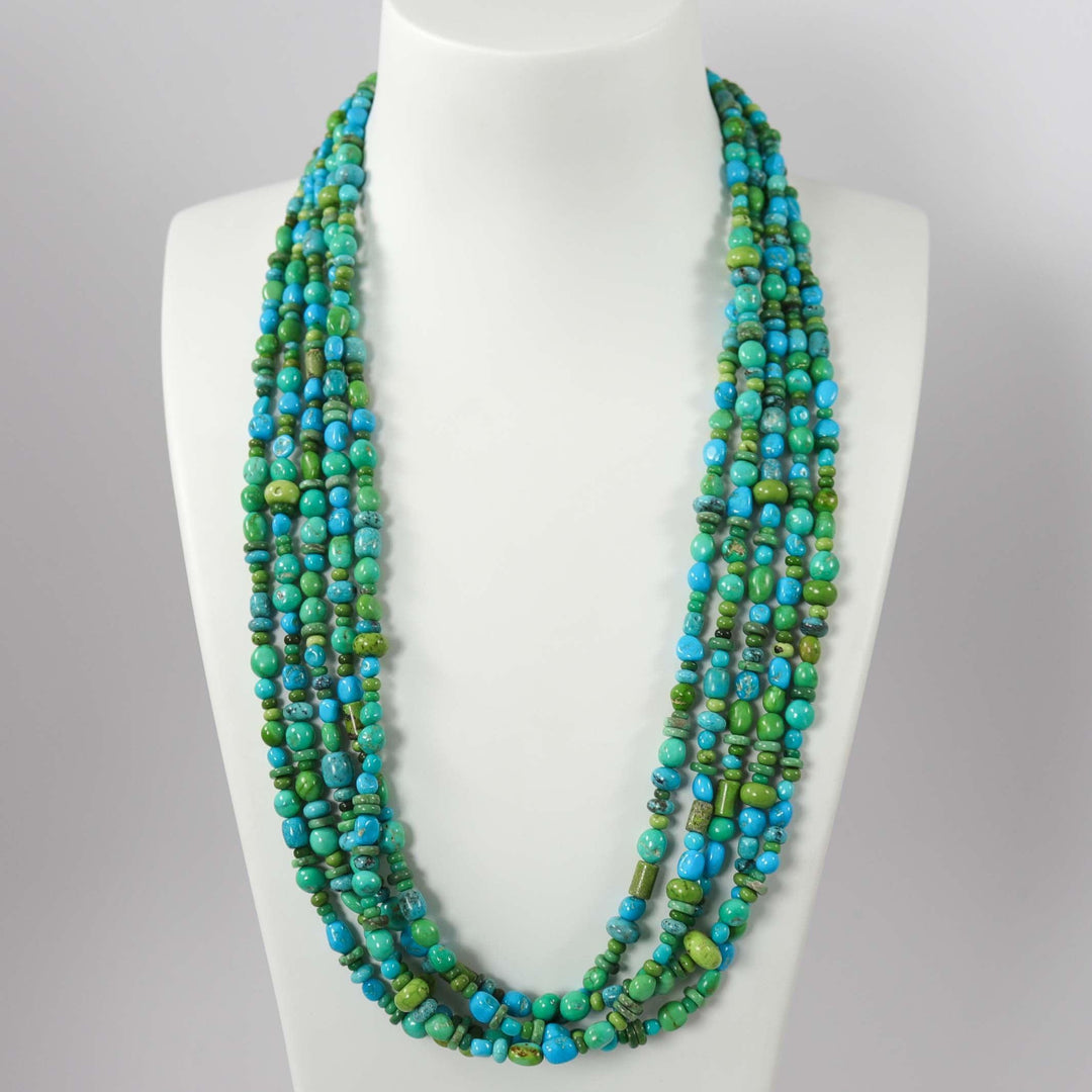 Turquoise and Gaspeite Necklace by Don Lucas - Garland's