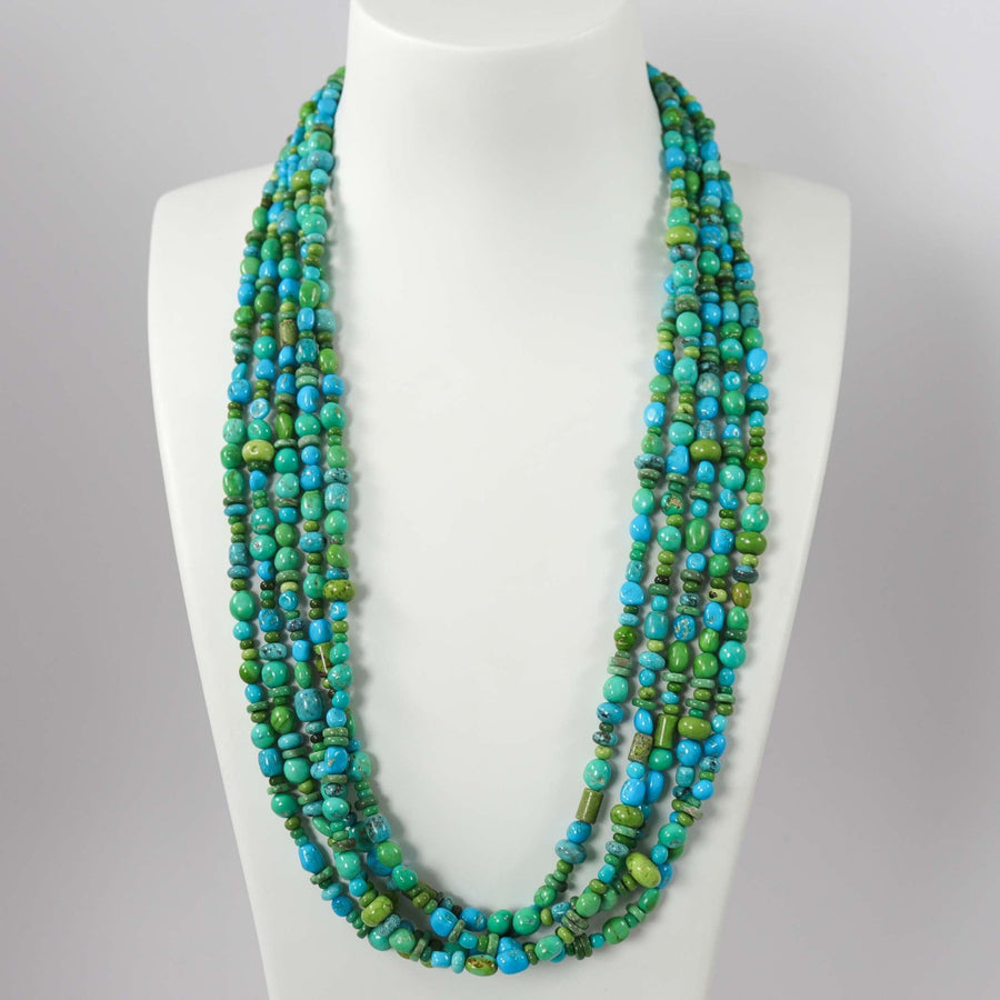Turquoise and Gaspeite Necklace by Don Lucas - Garland's