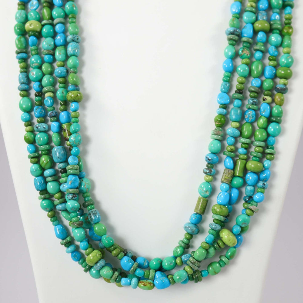 Turquoise and Gaspeite Necklace by Don Lucas - Garland's