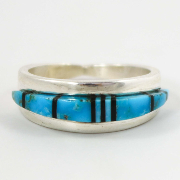 Turquoise and Jet Ring by Beverly Begay - Garland's