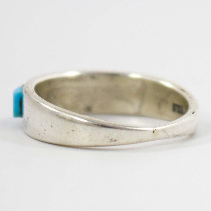 Turquoise and Jet Ring by Beverly Begay - Garland's