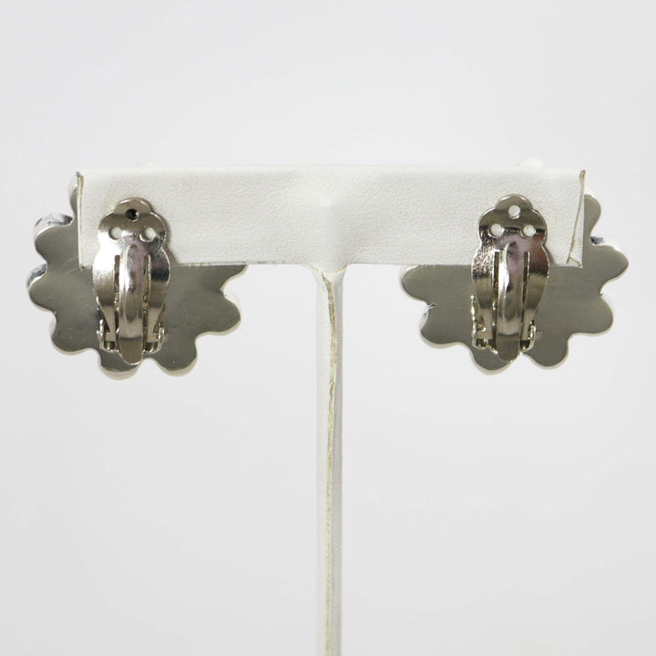 Turquoise and Mother of Pearl Earrings by Federico - Garland's