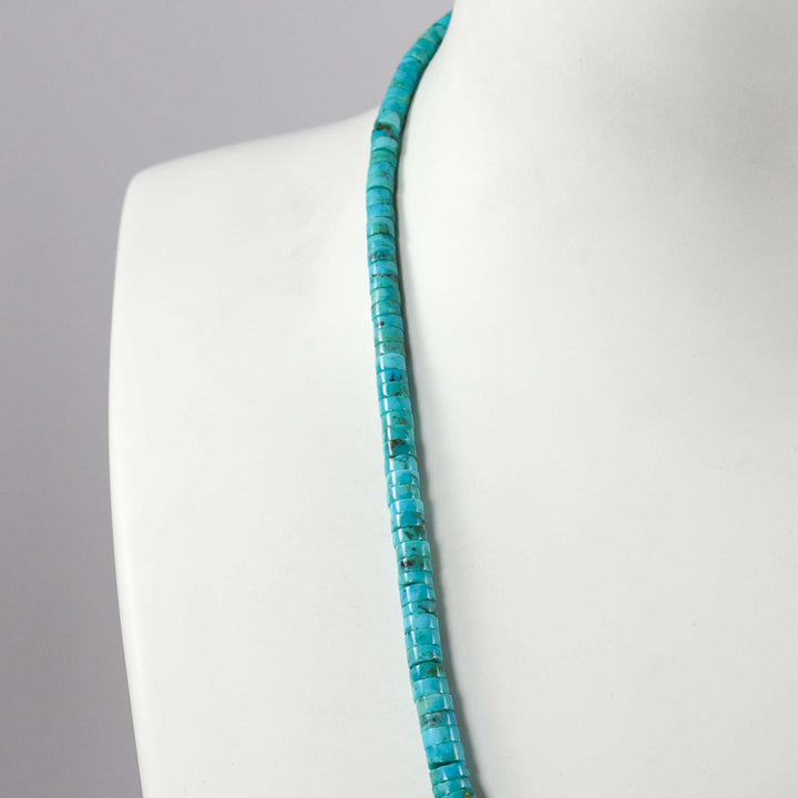 Turquoise and Spiny Oyster Necklace by Joe and Angie Reano - Garland's