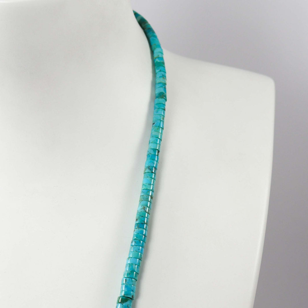 Turquoise and Spiny Oyster Necklace by Joe and Angie Reano - Garland's