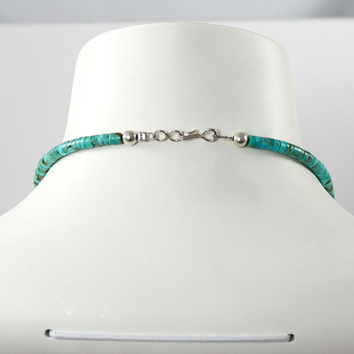 Turquoise and Spiny Oyster Necklace by Raymond Tenorio - Garland's