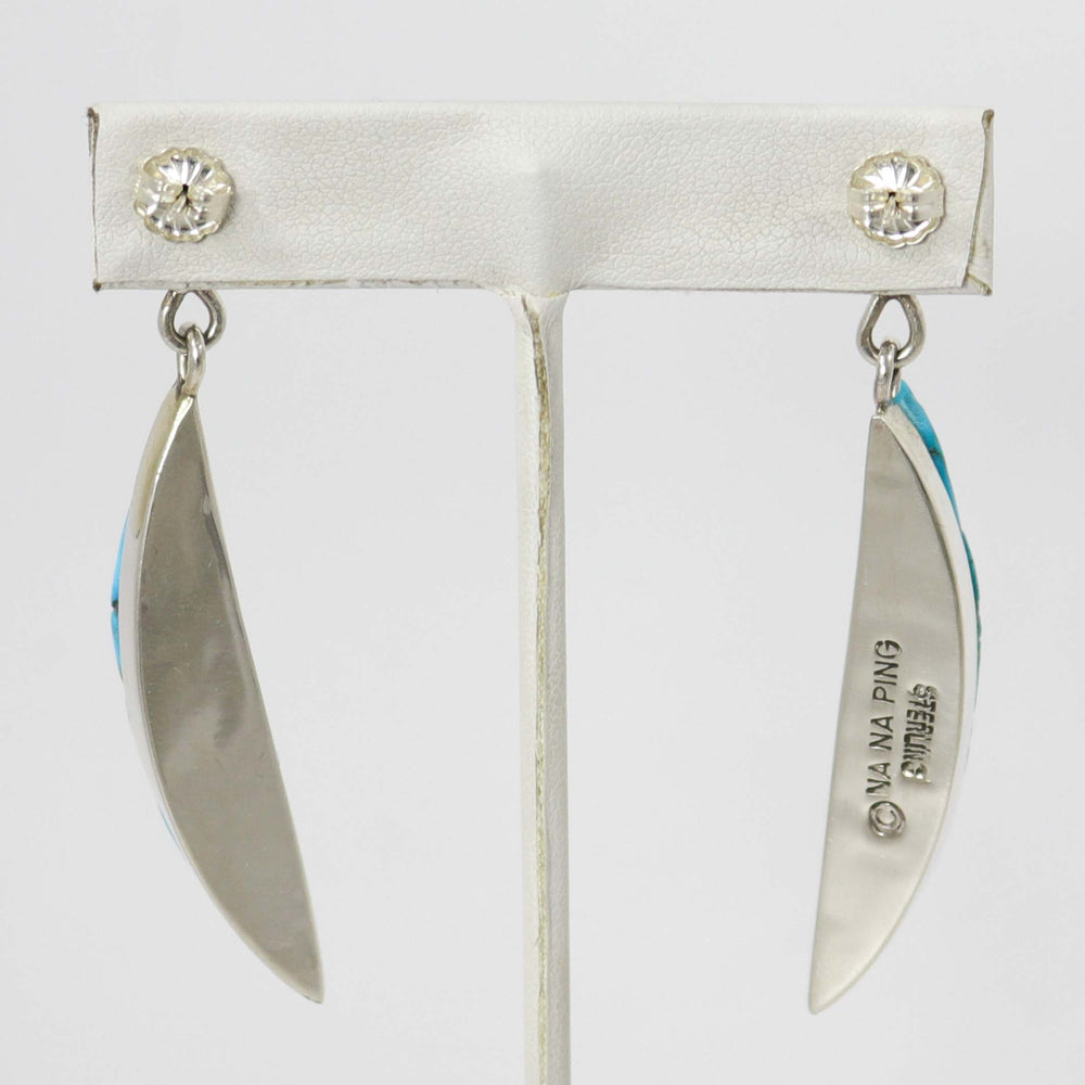 Turquoise and Sugilite Earrings by Na Na Ping - Garland's