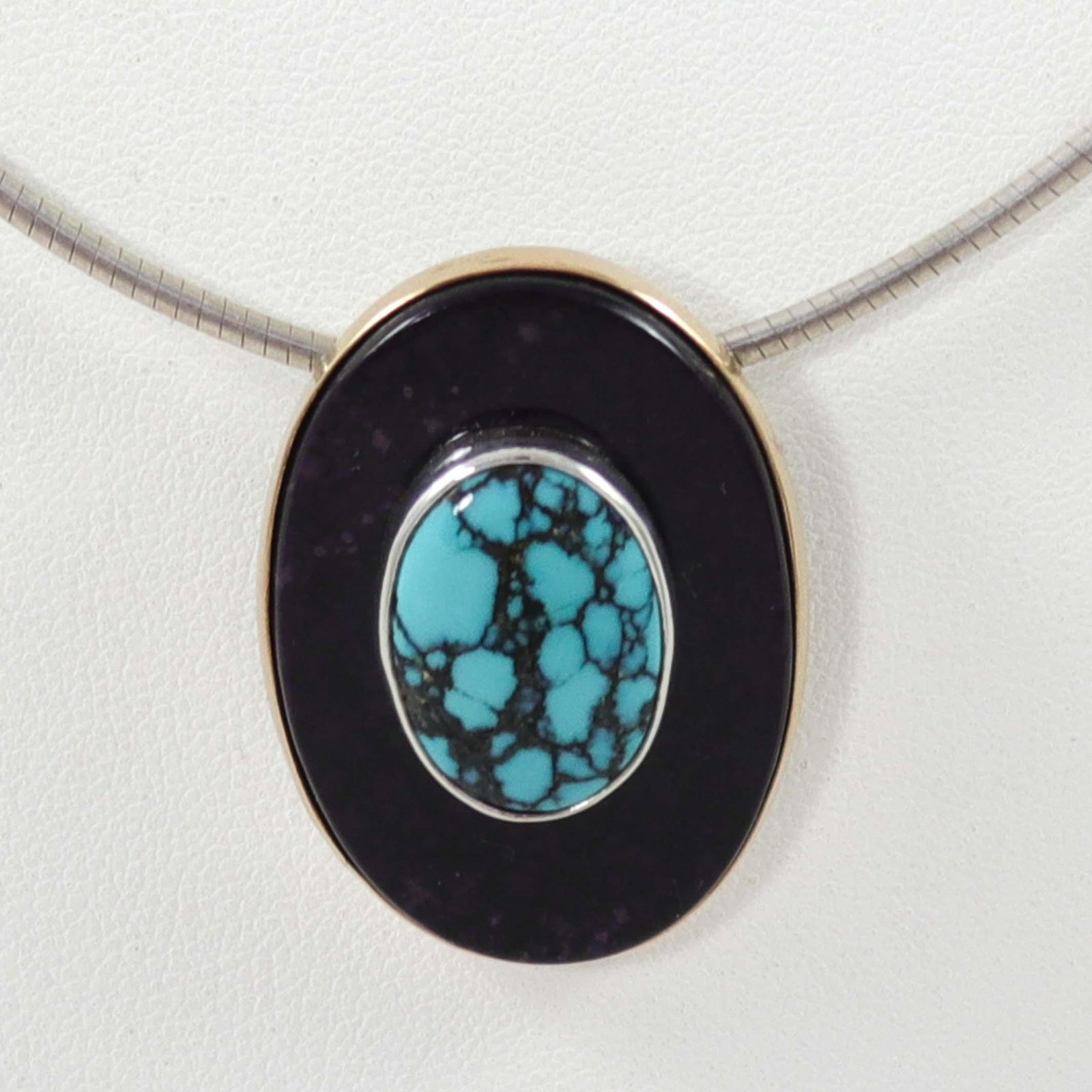 Turquoise and Sugilite Pendant by Curt Pfeffer - Garland's