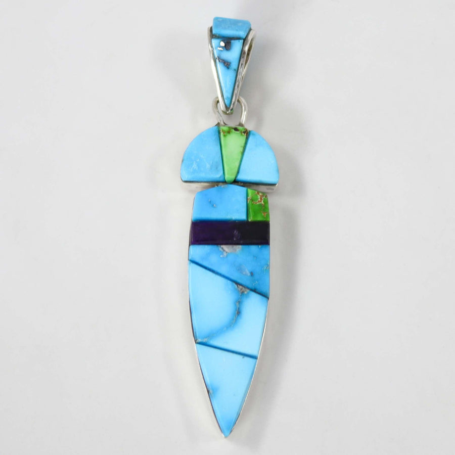 Turquoise and Sugilite Pendant by Na Na Ping - Garland's