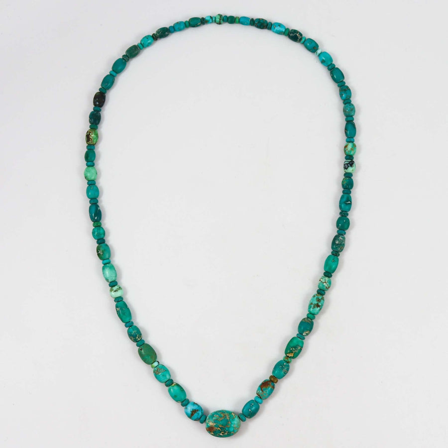 Turquoise and Variscite Necklace by Bob Hall - Garland's