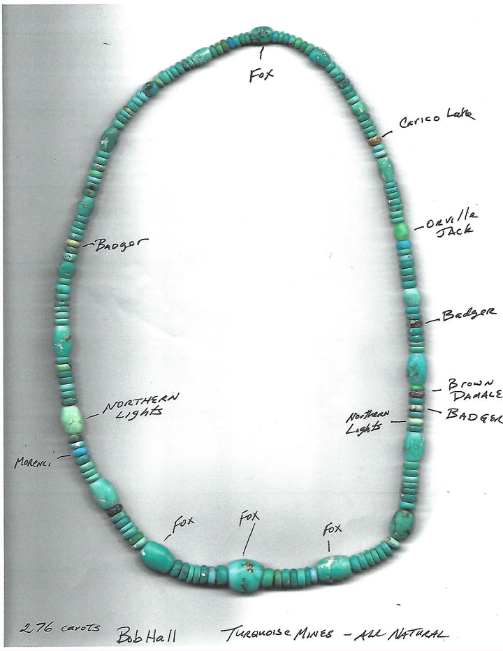 Turquoise Bead Necklace by Bob Hall - Garland's