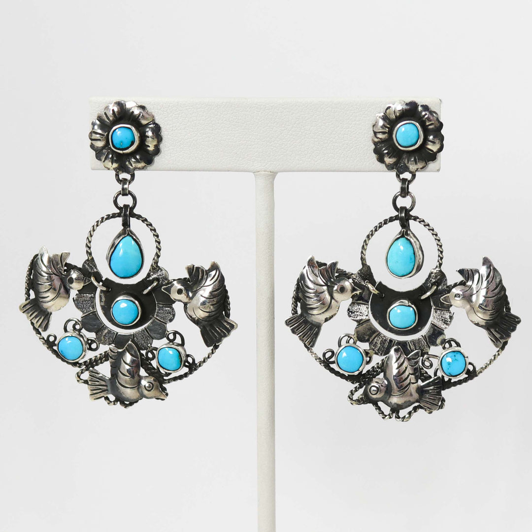 Turquoise Frida Kahlo Earrings by Federico - Garland's