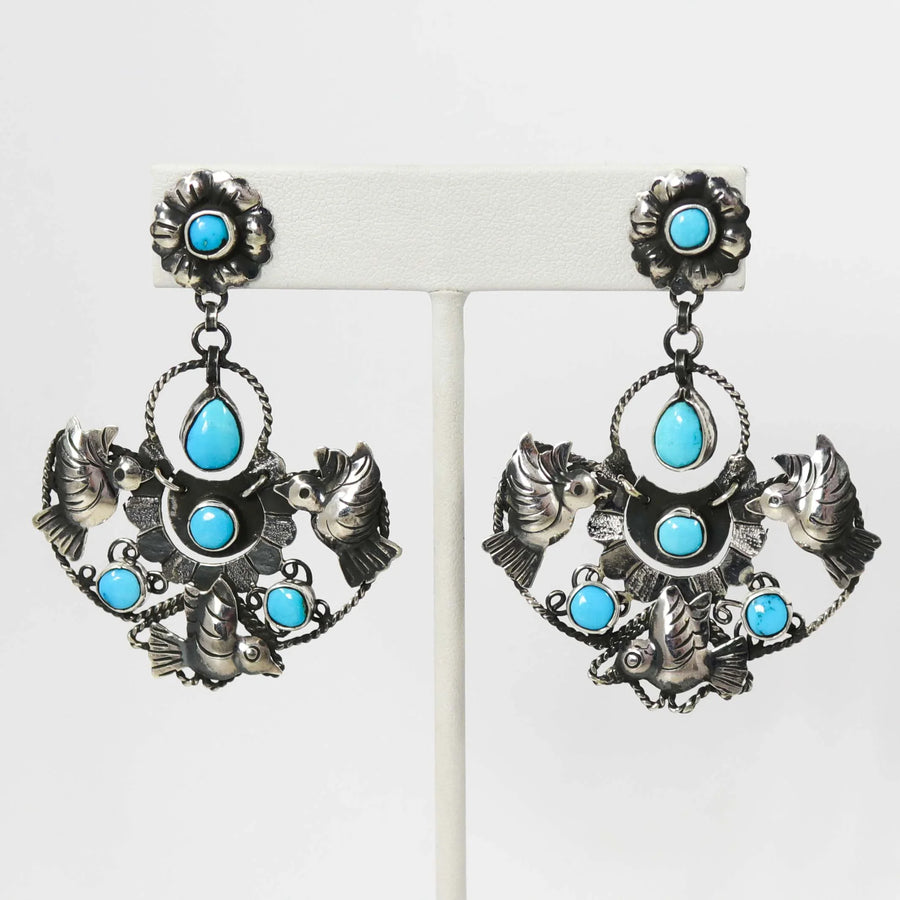 Turquoise Frida Kahlo Earrings by Federico - Garland's