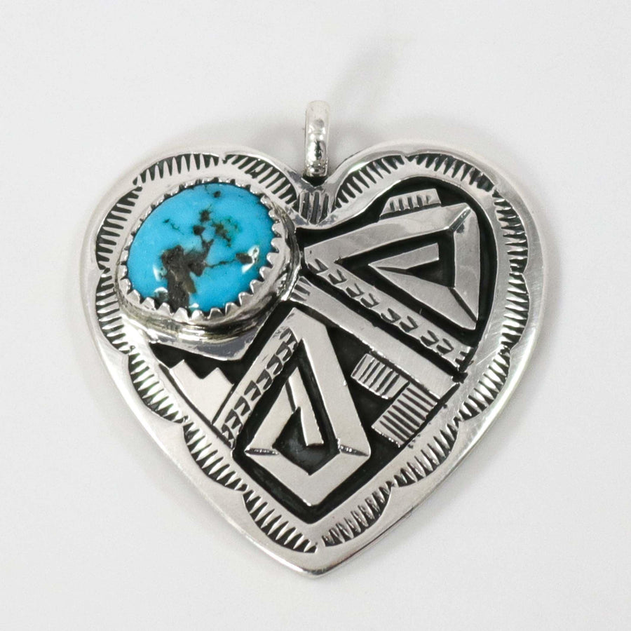 Turquoise Heart Pendant by Peter Nelson - Garland's