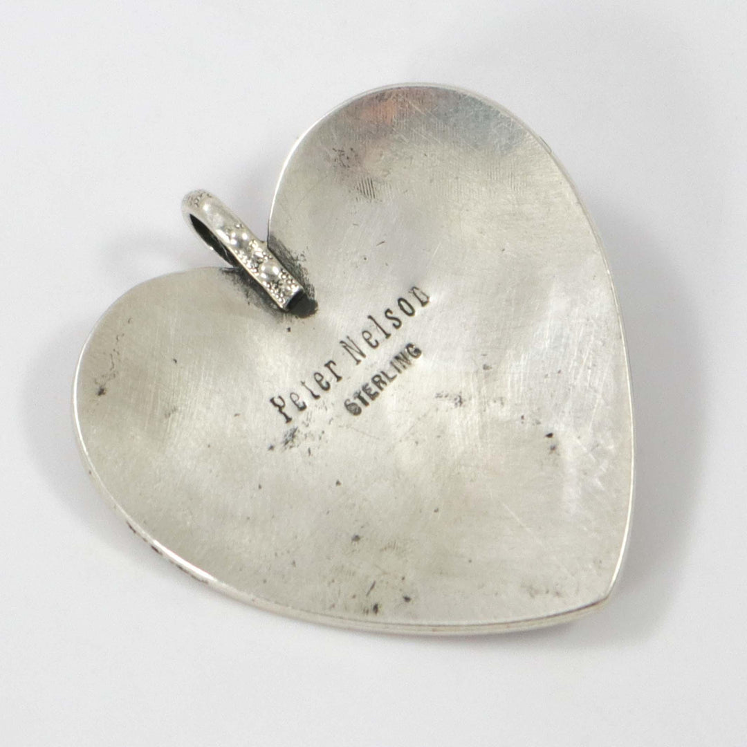 Turquoise Heart Pendant by Peter Nelson - Garland's