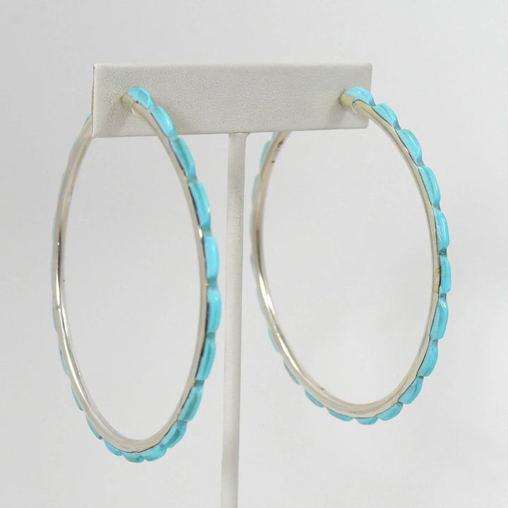 Turquoise Hoop Earrings by Federico - Garland's