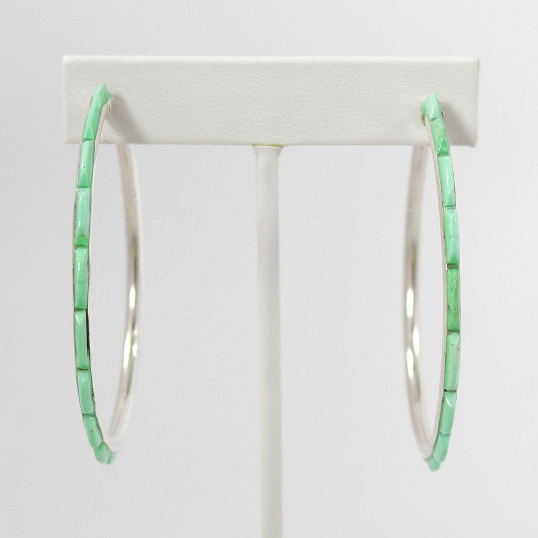 Turquoise Hoop Earrings by Federico - Garland&