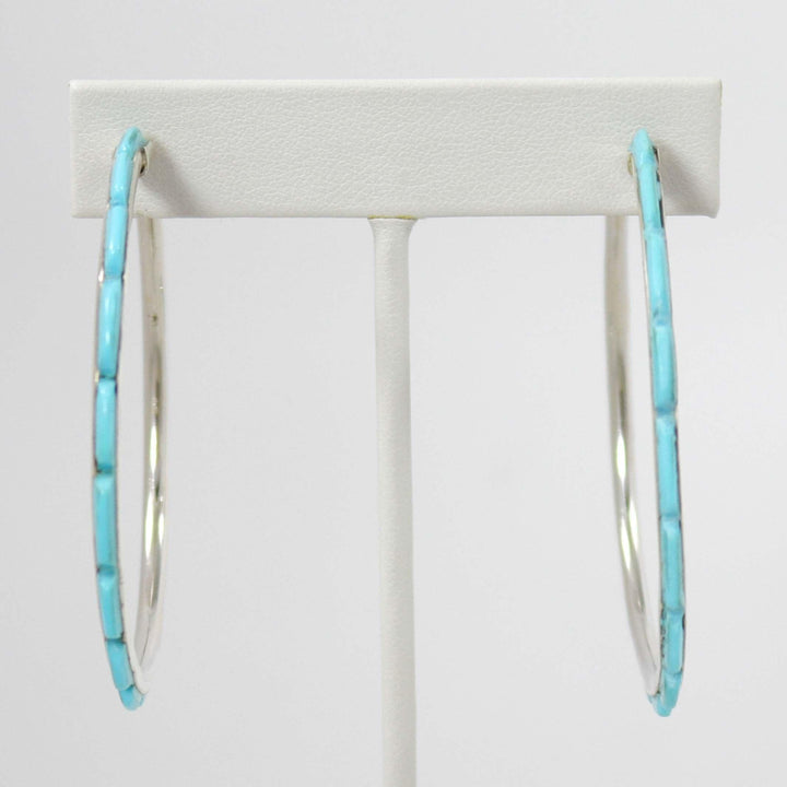 Turquoise Hoop Earrings by Federico - Garland's