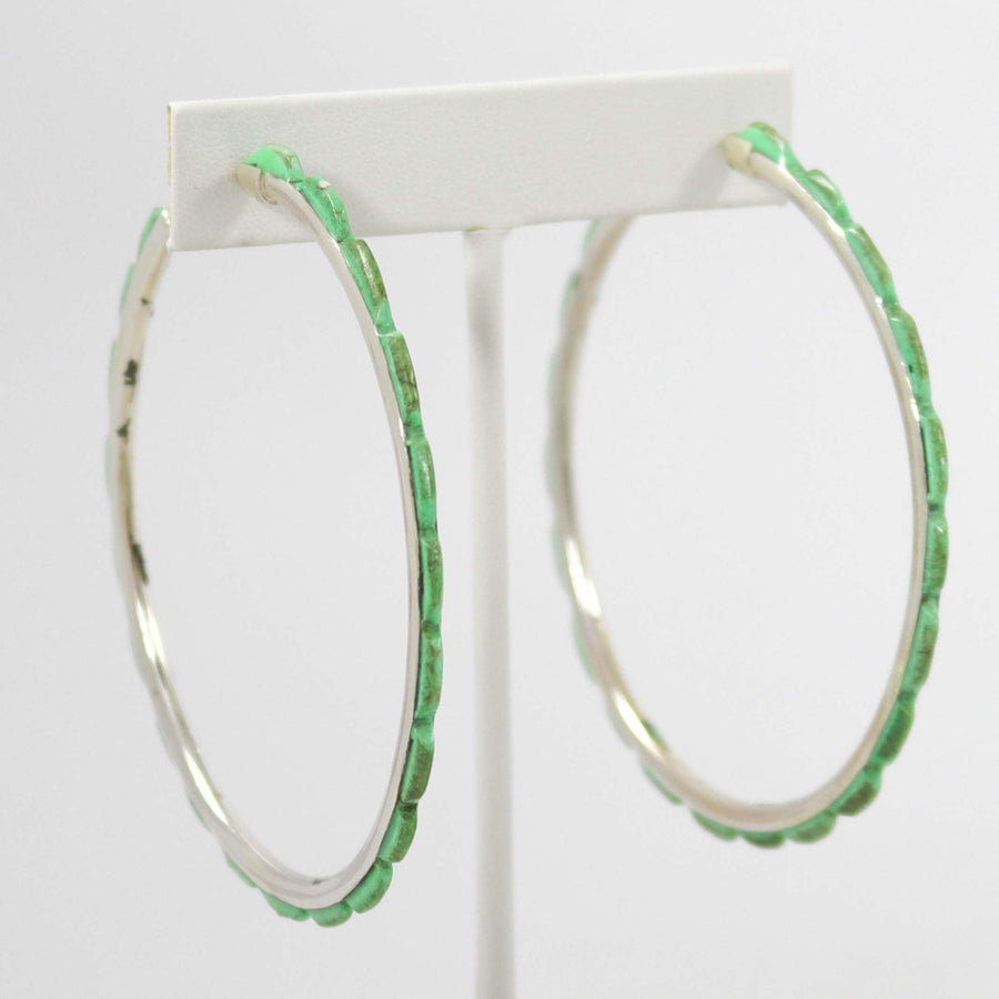 Turquoise Hoop Earrings by Federico - Garland's