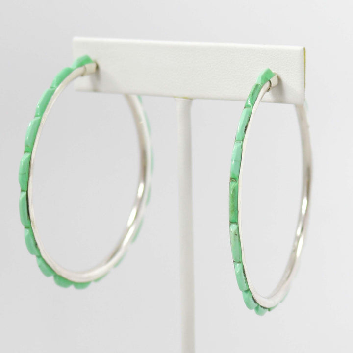 Turquoise Hoop Earrings by Federico - Garland&