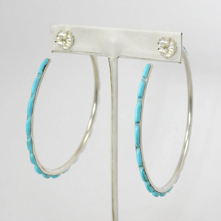 Turquoise Hoop Earrings by Federico - Garland's