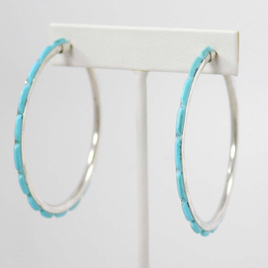 Turquoise Hoop Earrings by Federico - Garland's