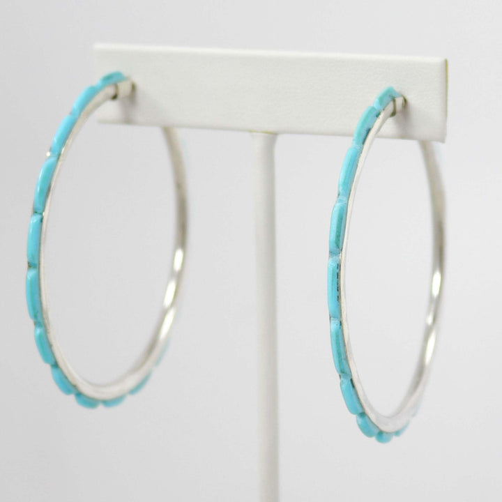 Turquoise Hoop Earrings by Federico - Garland's