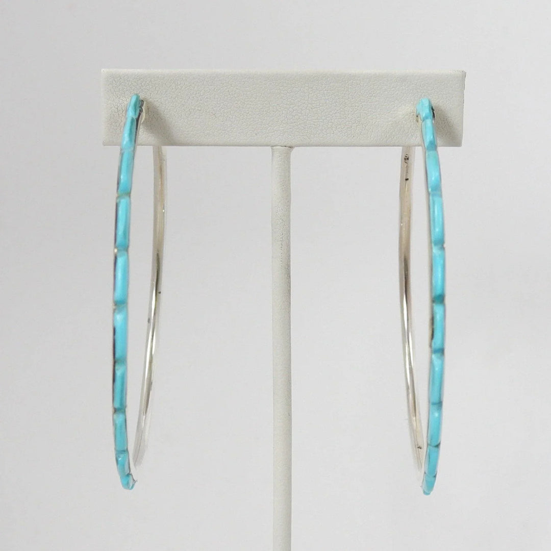 Turquoise Hoop Earrings by Federico - Garland's