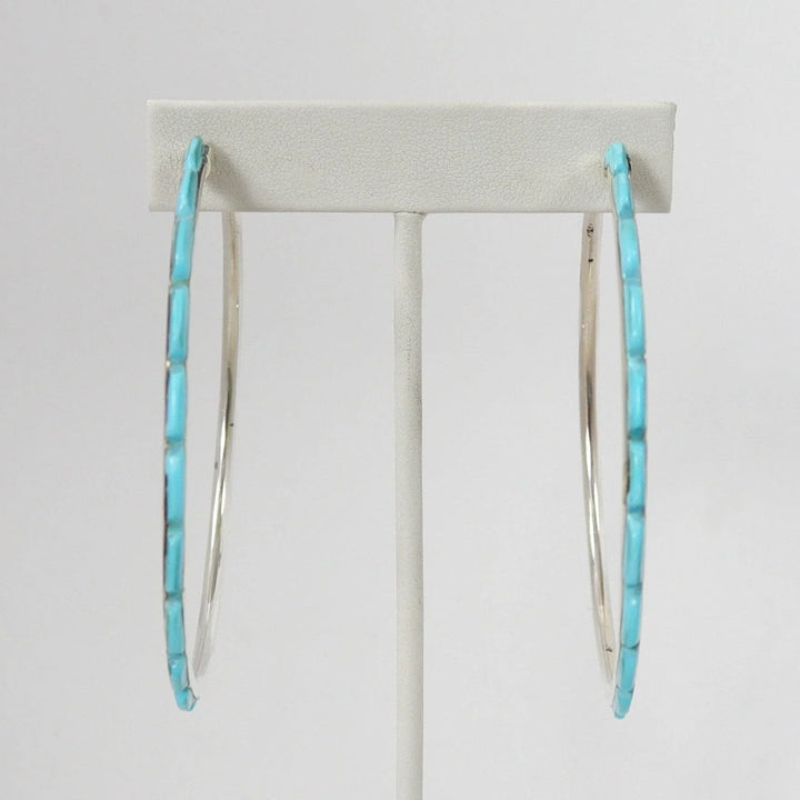 Turquoise Hoop Earrings by Federico - Garland's