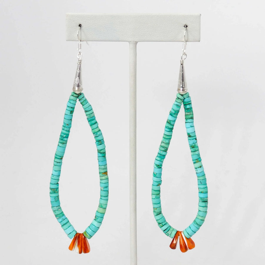 Turquoise Jacla Earrings by Ray Lovato - Garland's