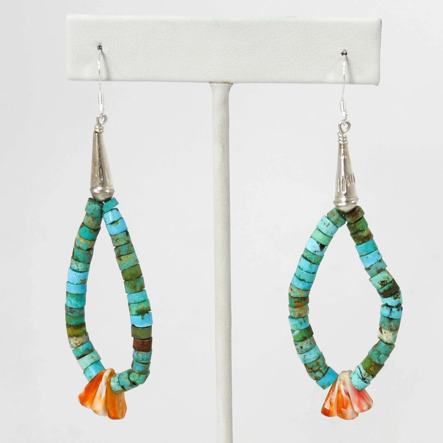 Turquoise Jacla Earrings by Ray Lovato - Garland's