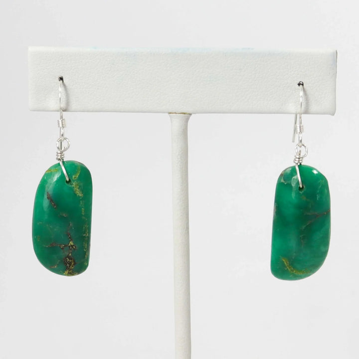 Turquoise Slab Earrings by Ray Lovato - Garland's