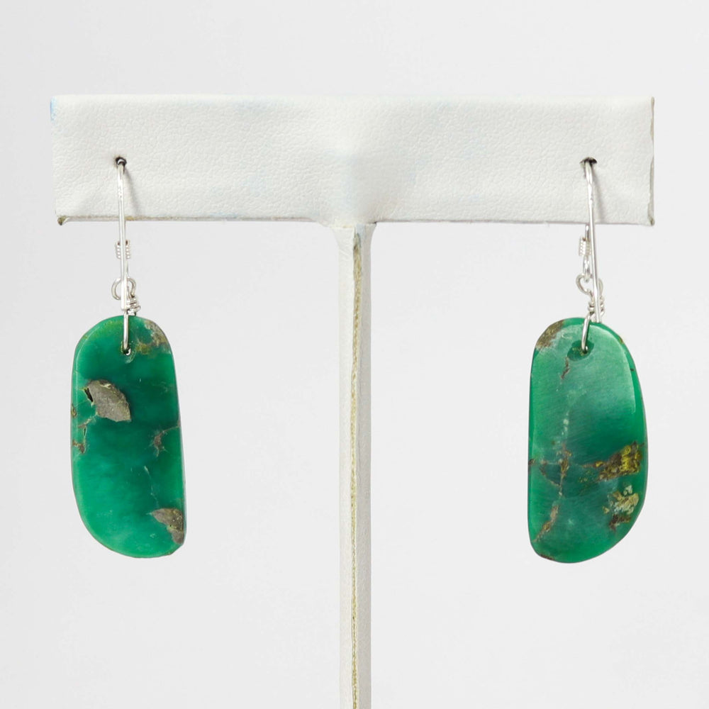 Turquoise Slab Earrings by Ray Lovato - Garland's