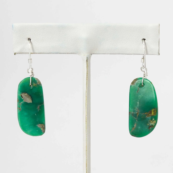 Turquoise Slab Earrings by Ray Lovato - Garland's