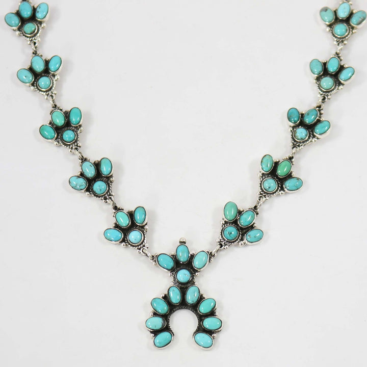 Turquoise Squash Blossom Necklace by Federico - Garland's