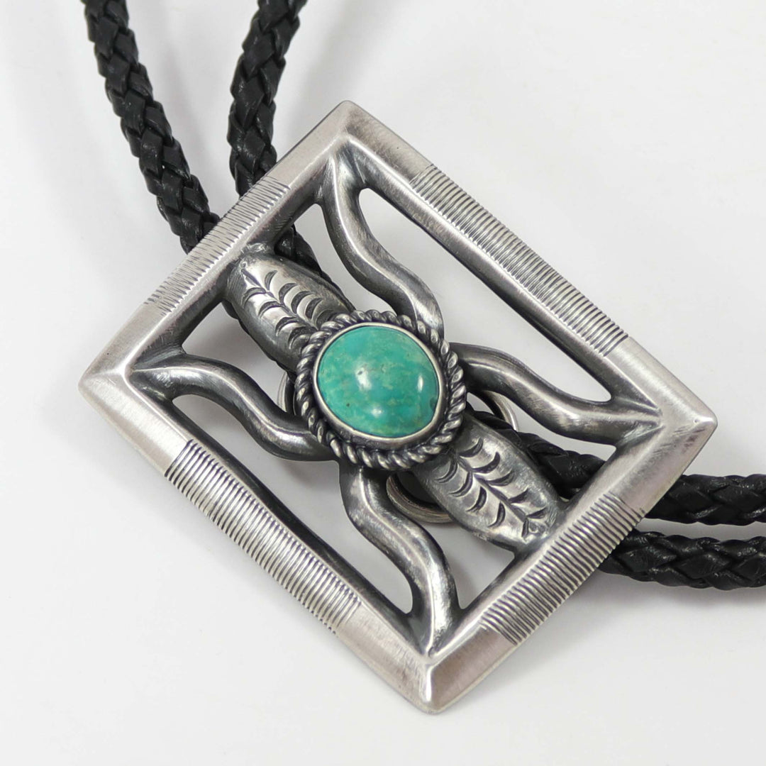 Tyrone Turquoise Bola Tie by Robert Chee - Garland's