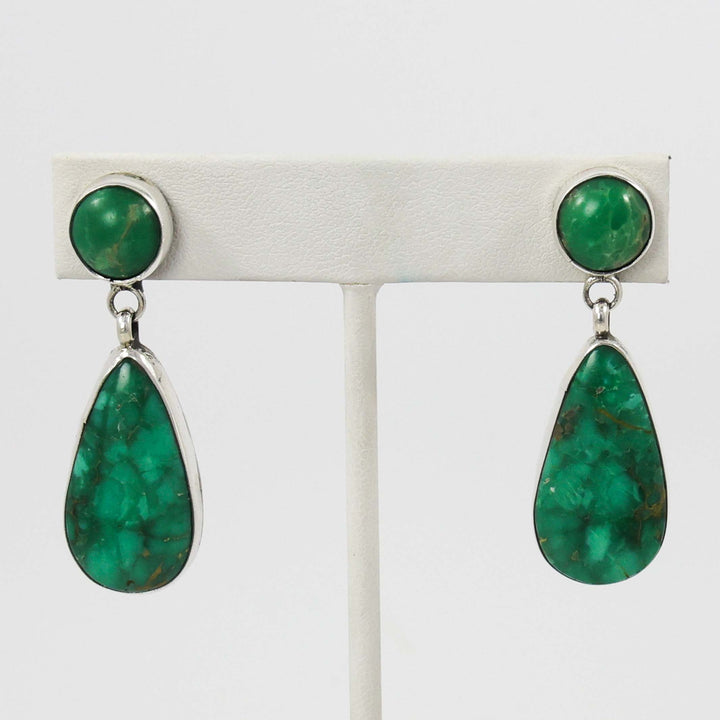 Variscite Earrings by Clarissa and Vernon Hale - Garland's