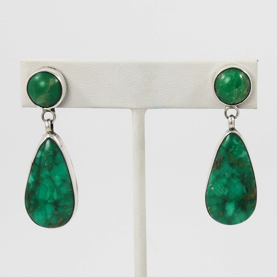 Variscite Earrings by Clarissa and Vernon Hale - Garland's